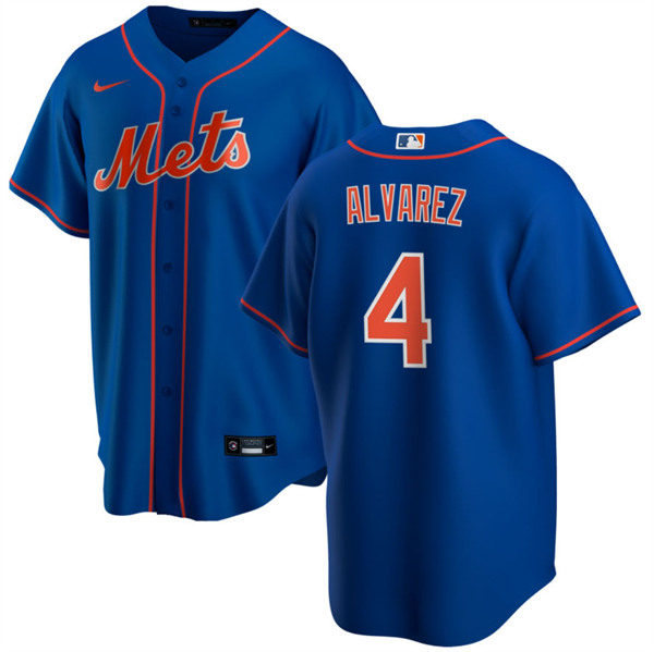 New York Mets #4 Francisco Álvarez Royal Cool Base Stitched Jersey - Zenithce