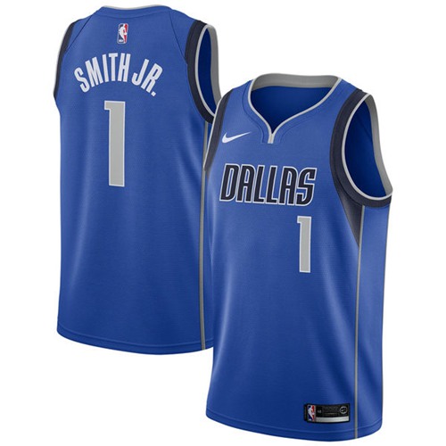 Dallas Mavericks #1 Dennis Smith Jr. Royal Swingman Icon Edition Jersey - Zenithce