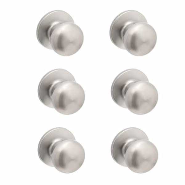 ReliaBilt Baron Satin Nickel Hall/Closet Passage Door Knob 93560-015 - Zenithce