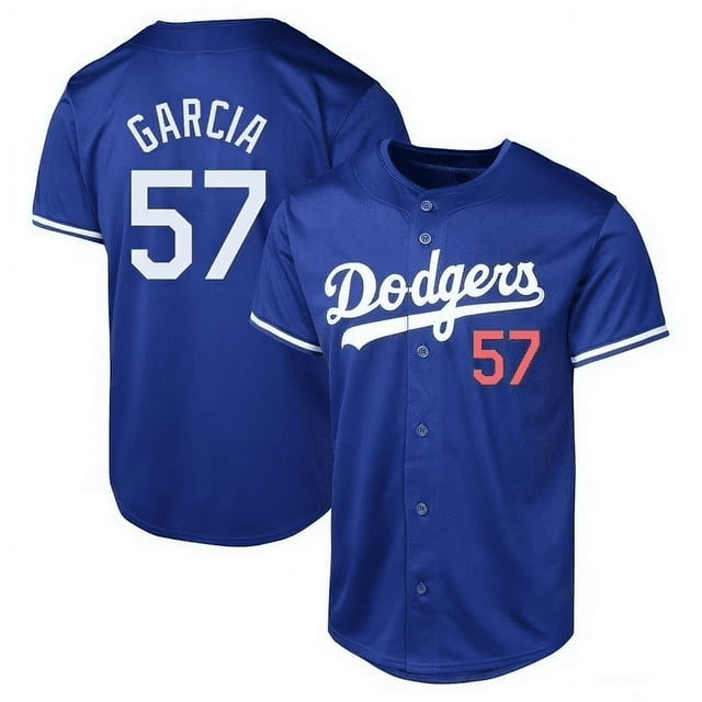Los Angeles Dodgers #57 Luis Garcia Blue Cool Base Stitched Jersey - Zenithce
