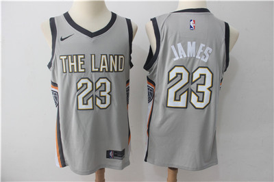 Cavaliers #23 LeBron James Gray City Edition Swingman Jersey - Zenithce