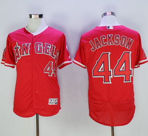 Angels Of Anaheim #44 Reggie Jackson Red Flexbase Authentic Collection Stitched Jersey - Zenithce