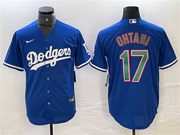 Los Angeles Dodgers #17 Shohei Ohtani Blue Green Cool Base Stitched Jersey - Zenithce
