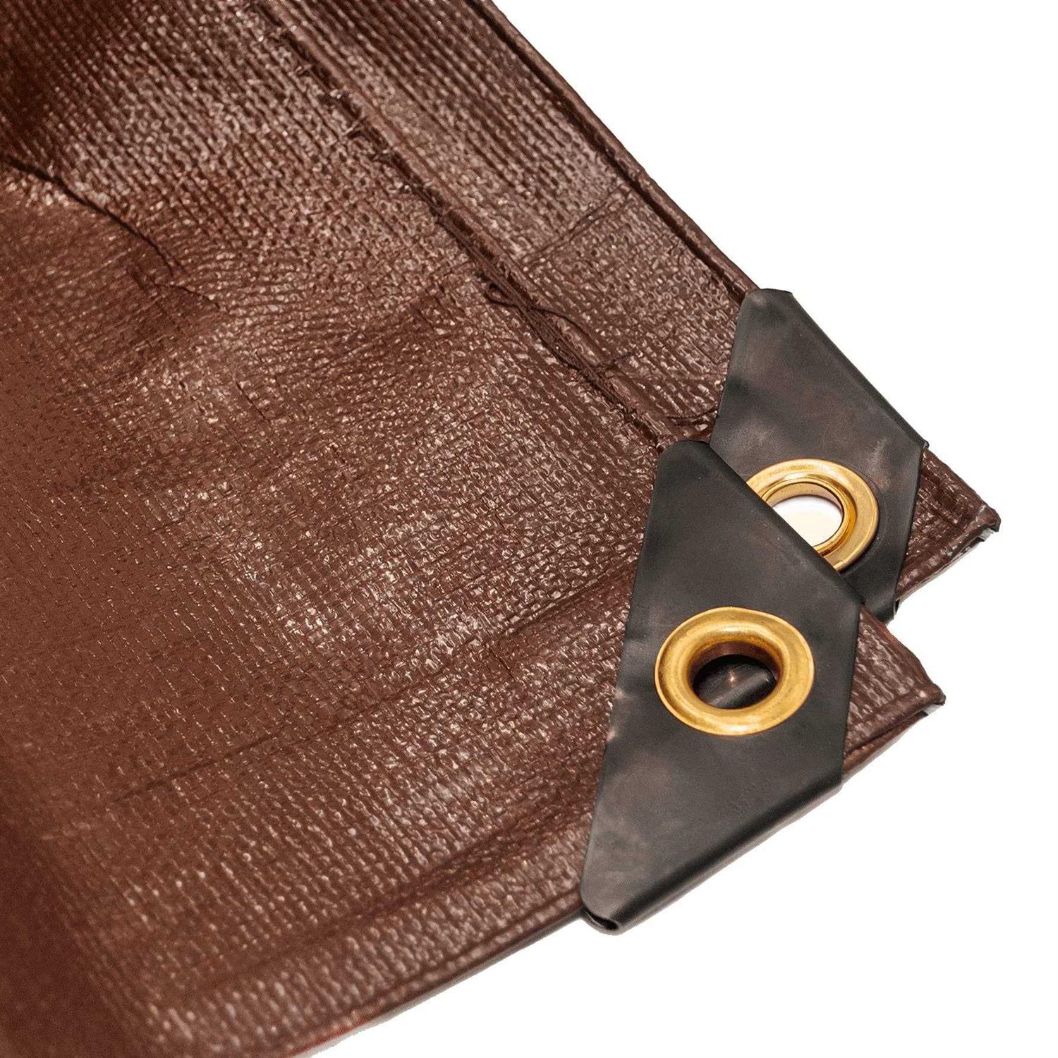 TarpsDirect 4′ x 20′ Super Heavy Duty 8 Oz. Tarp Brown BR4x20 - Zenithce