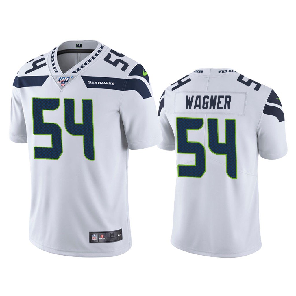 Seahawks #54 Bobby Wagner White Stitched Limited 100th Season Jersey - Zenithce