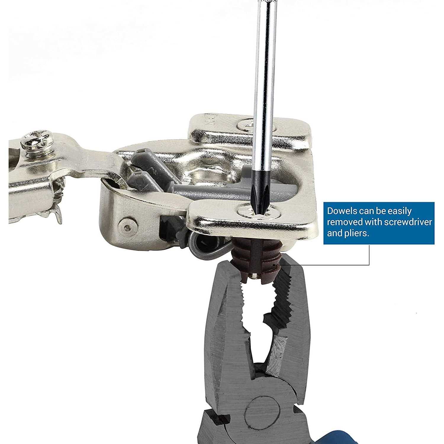 DTC 1-1/4 inch Overlay Soft Close 105 Degree 2 Cam Press In Face Frame Cabinet Hinge - Zenithce