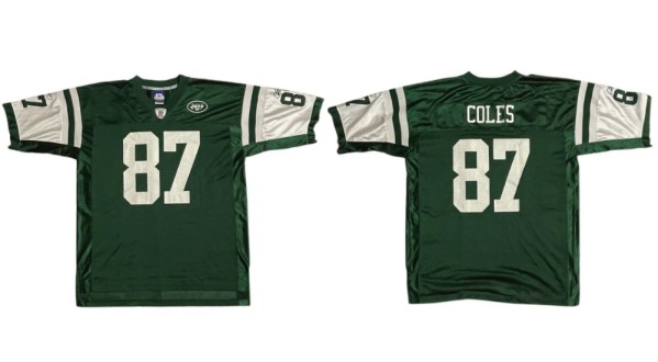 New York Jets #87 Laveranues Coles Green Stitched Jersey - Zenithce