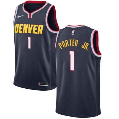 Denver Nuggets #1 Michael Porter Jr. Navy Swingman Icon Edition Jersey - Zenithce