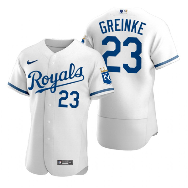Kansas City Royals #23 Zack Greinke White Flex Base Stitched Jersey - Zenithce