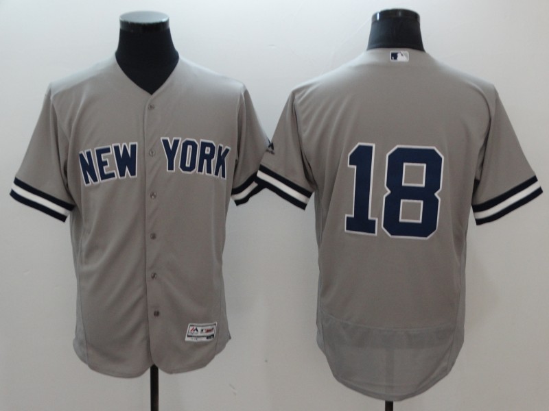 New York Yankees #18 Didi Gregorius Gray Flexbase Stitched Jersey - Zenithce