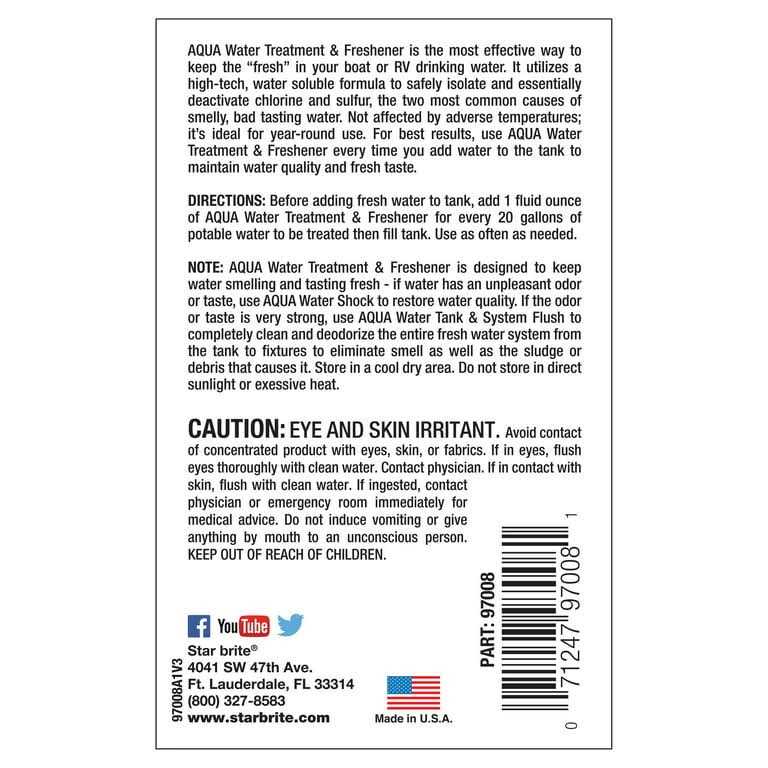 Star Brite Aqua Clean Water Tank Flush 032300 - Zenithce