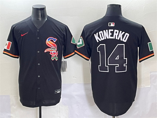 Chicago White Sox #14 Paul Konerko Black Mexico Limited Stitched Jersey - Zenithce