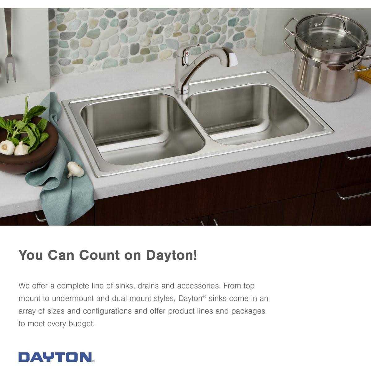 Elkay D233223 Dayton 33 Stainless Steel Kitchen Sink - Zenithce