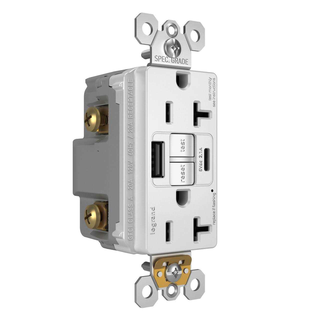 Radiant 20 Amp Ultra-Fast PLUS Power Delivery Type-C USB Outlet Tamper-Resistant TR20USBPD - Zenithce