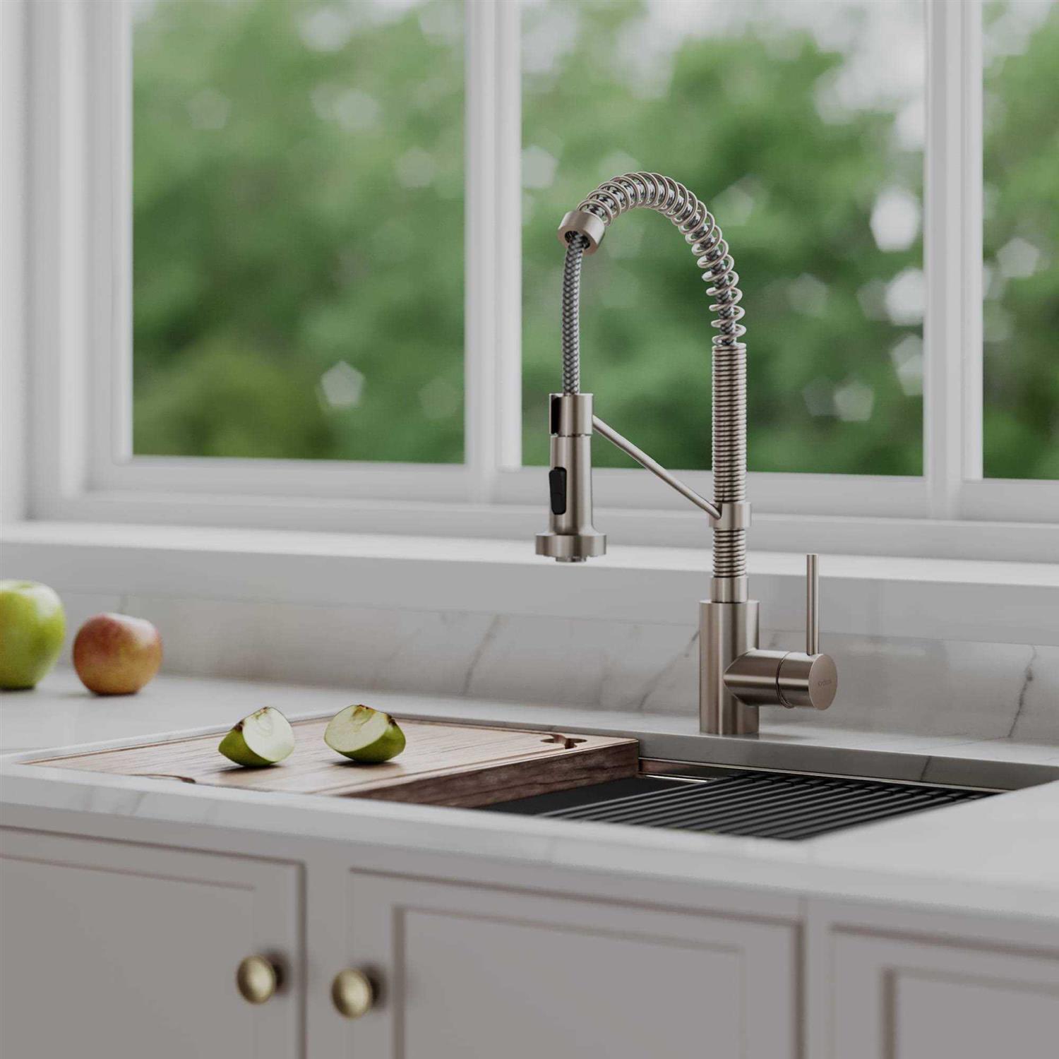 Kraus Bolden Series Single Handle 18-Inch Commercial Kitchen Faucet KPF-1610 - Zenithce