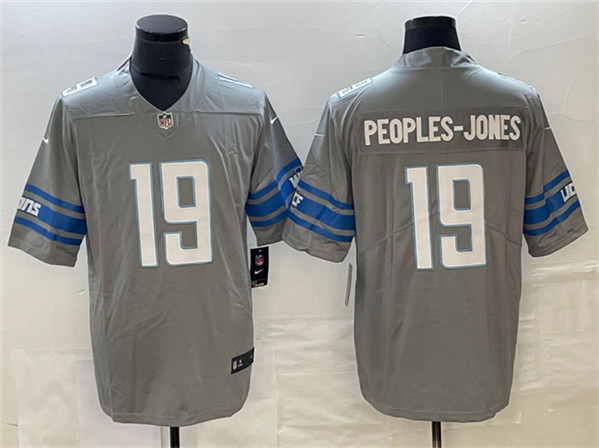 Detroit Lions #19 Donovan Peoples-Jones Gray Vapor Untouchable Limited Stitched Jersey - Zenithce