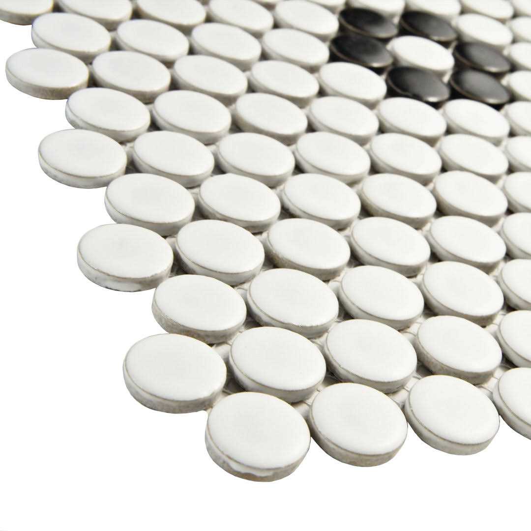 Merola Tile Metro Penny 1 x 1 Porcelain Penny Round Mosaic Wall & Floor Tile - Zenithce