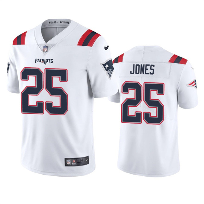 New England Patriots #25 Marcus Jones White Vapor Untouchable Limited Stitched Jersey - Zenithce