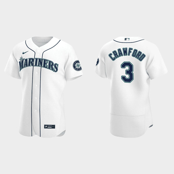 Seattle Mariners #3 J.P. Crawford White Flex Base Stitched Jersey - Zenithce