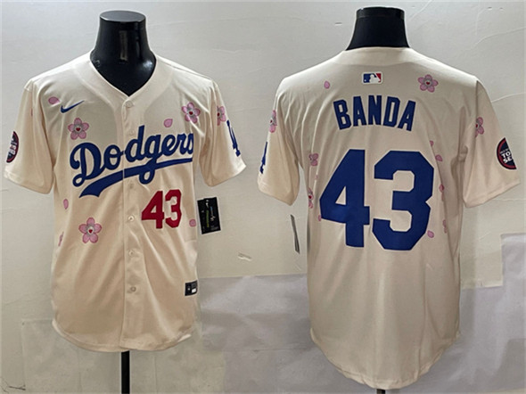 Los Angeles Dodgers #43 Anthony Banda Cream 2025 Tokyo Series Limited Stitched Jersey - Zenithce