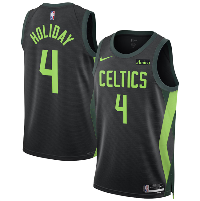 Boston Celtics #4 Jrue Holiday Black 2024-25 City Edition Stitched Jersey - Zenithce
