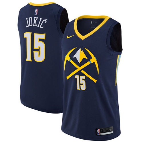 Denver Nuggets #15 Nikola Jokic Navy Swingman City Edition Jersey - Zenithce