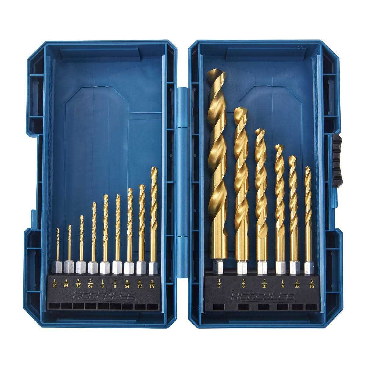 Hercules Impact Rated Hex Shank Titanium Drill Bit Set - Zenithce