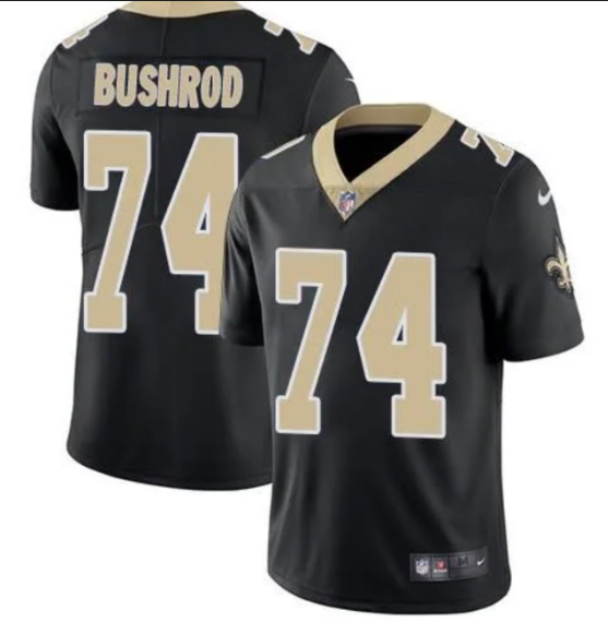 New Orleans Saints #74 Jermon Bushrod Black Vapor Limited Stitched Jersey - Zenithce
