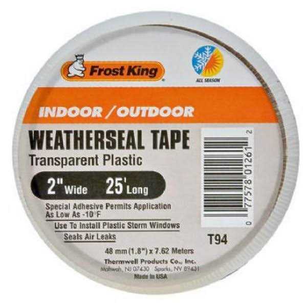 Frost King Clear Plastic Weatherseal Tape - Zenithce