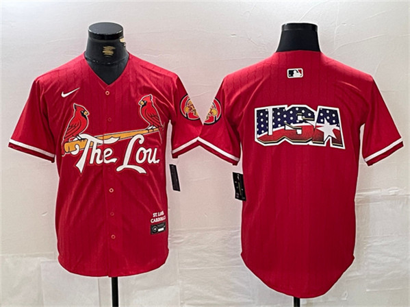 St. Louis Cardinals Team Big Logo Red 2024 City Connect Limited Stitched Jersey - Zenithce