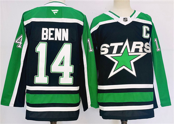Dallas Stars #14 Jamie Benn Black 2024-25 Reverse Retro Stitched Jersey - Zenithce