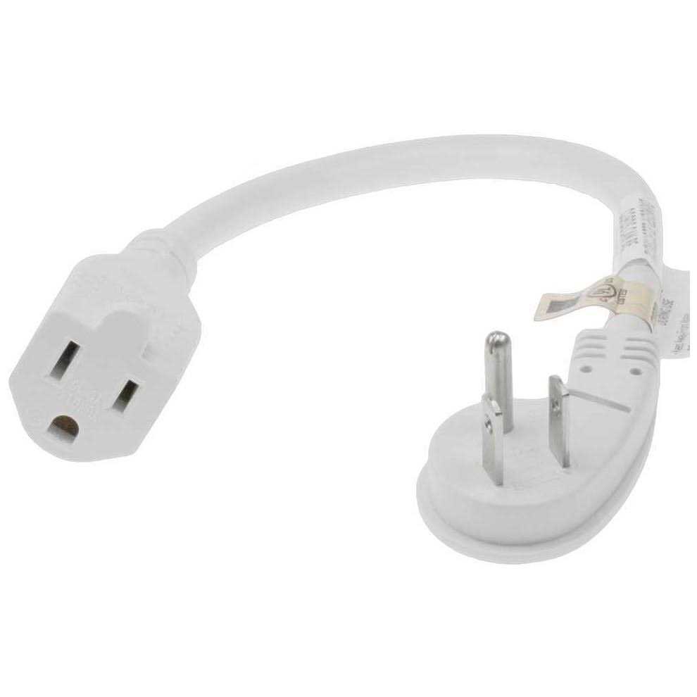 Sf Cable Ultra Low Profile Angle Nema 5-15p to Nema 5-15r Power Cord - Zenithce