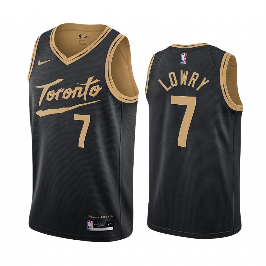 Raptors #7 Kyle Lowry Black Swingman 2020-21 City Edition Jersey - Zenithce