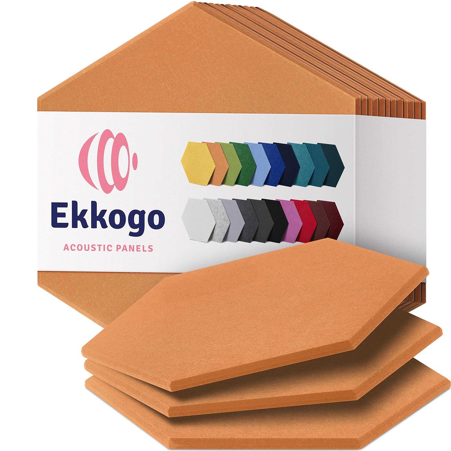 Ekkogo Acoustic Panels 12-Pack Soundproof Wall Panels 12′ X0.4” Sound Panels High Density Sound Dampening Panels - Zenithce