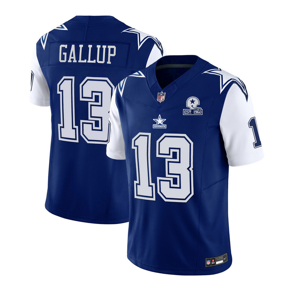 Dallas Cowboys #13 Michael Gallup Navy 2023 F.U.S.E. With 1960 Patch Vapor Limited Stitched Jersey - Zenithce