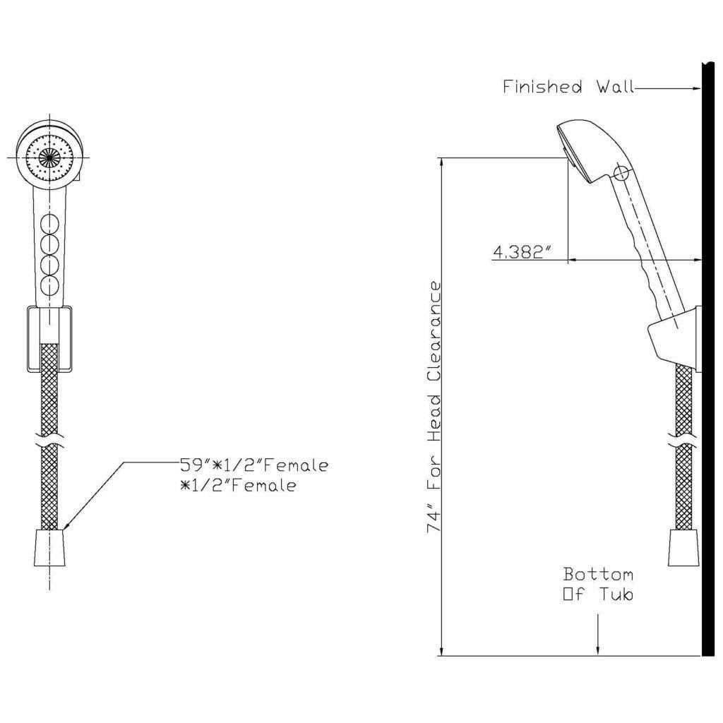 Wholesale Plumbing Supply Rv Mobile Home Shower Valve with Hand-Held Shower Set - Zenithce