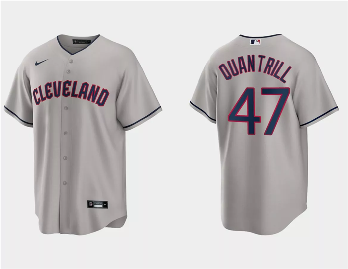 Cleveland Guardians #47 Cal Quantrill Gray Cool Base Stitched Jersey - Zenithce