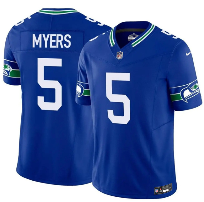 Seattle Seahawks #5 Jason Myers Royal 2025 F.U.S.E Throwback Vapor Limited Stitched Jersey - Zenithce