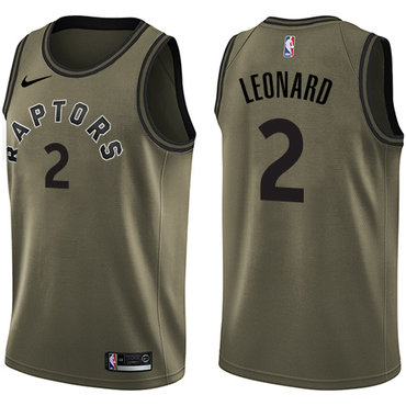 Toronto Raptors #2 Kawhi Leonard Green Swingman Salute to Service Jersey - Zenithce