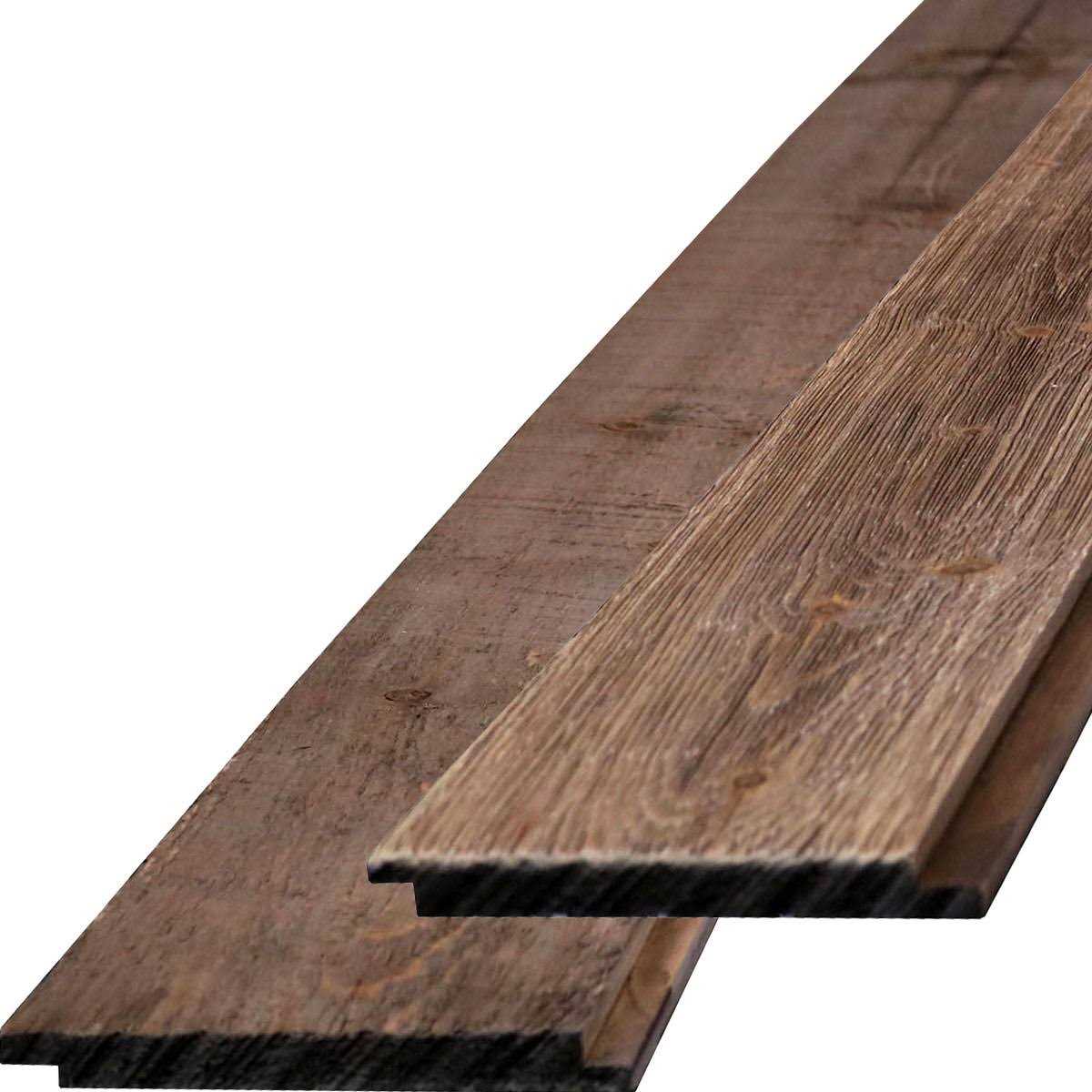 Ekena Millwork 1/4W x 96L Barntique Gaynes Reversible Ship Lap or Nickel Gap Barnwood Wall Coverings - Zenithce