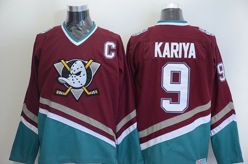 Ducks #9 Paul Kariya Red CCM Throwback Stitched Jersey - Zenithce