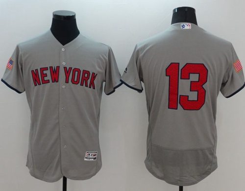 Yankees #13 Alex Rodriguez Grey Fashion Stars Stripes Flexbase Authentic Stitched Jersey - Zenithce