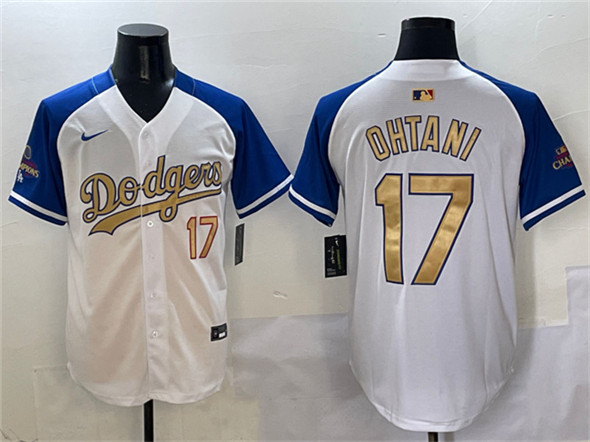 Los Angeles Dodgers #17 Shohei Ohtani White Royal Gold 2024 World Series Champions Vapor Limited Stitched Jersey - Zenithce