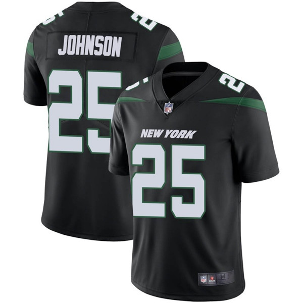 New York Jets #25 Ty Johnson Black Vapor Untouchable Limited Stitched Jersey - Zenithce