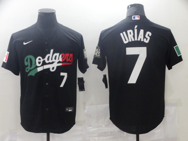 Los Angeles Dodgers #7 Julio Urias Black Flex Base Stitched Baseball Jersey - Zenithce