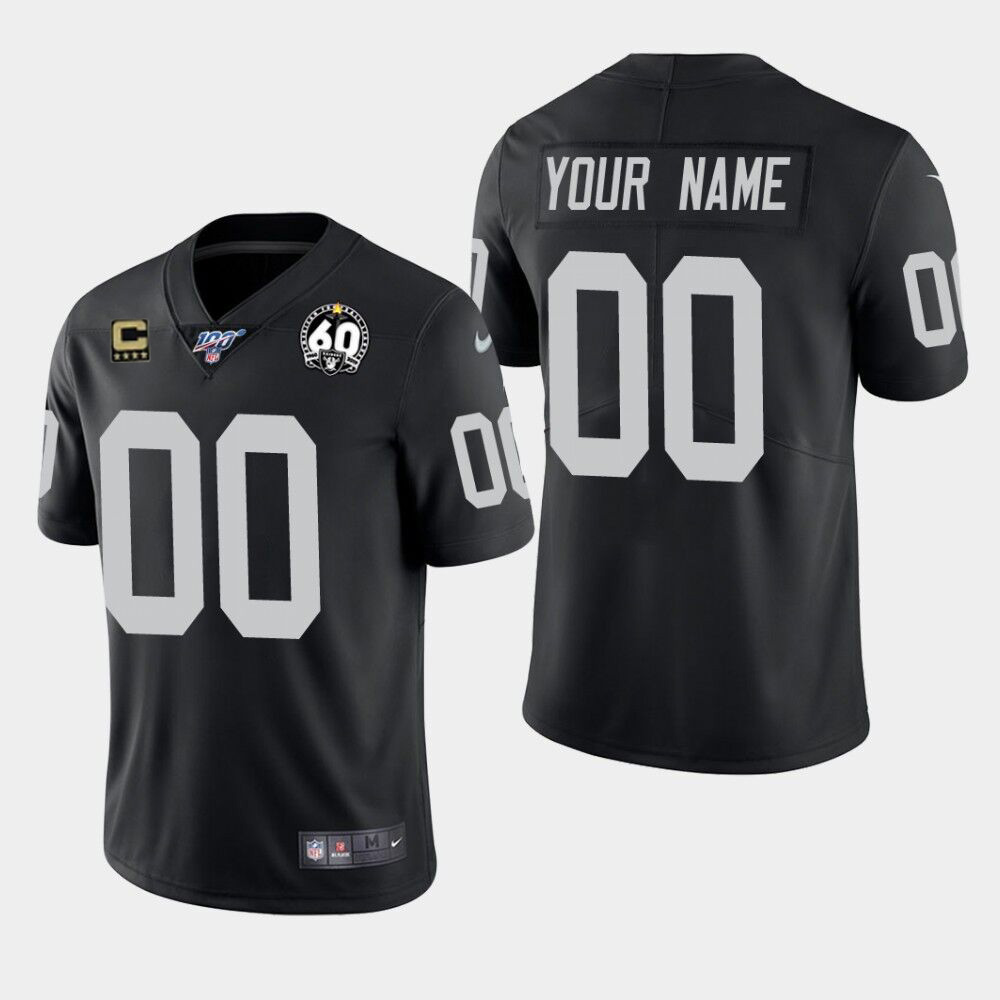 Las Vegas Raiders Customized Black With C Patch Limited Stitched Jersey - Zenithce