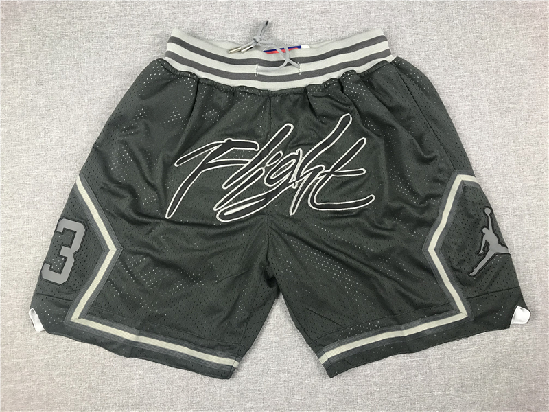 Chicago Bulls #23 Michael Jordan Grey Black Just Don Swingman Throwback Shorts - Zenithce