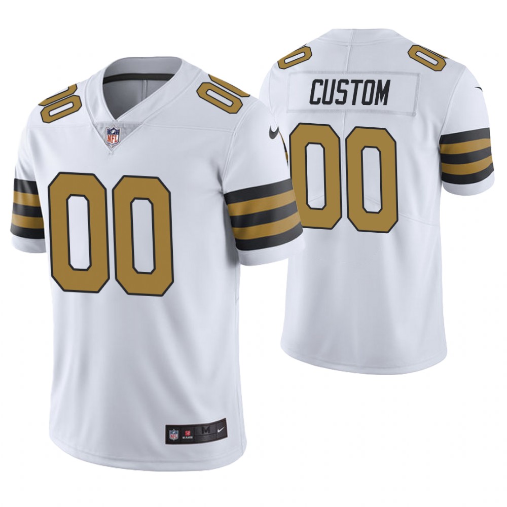 New Orleans Saints ACTIVE PLAYER Custom White Color Rush Limited Stitched NFL Jersey - Zenithce