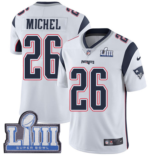 New England Patriots #26 Sony Michel Navy Blue Super Bowl LIII Vapor Untouchable Limited Stitched Jersey - Zenithce