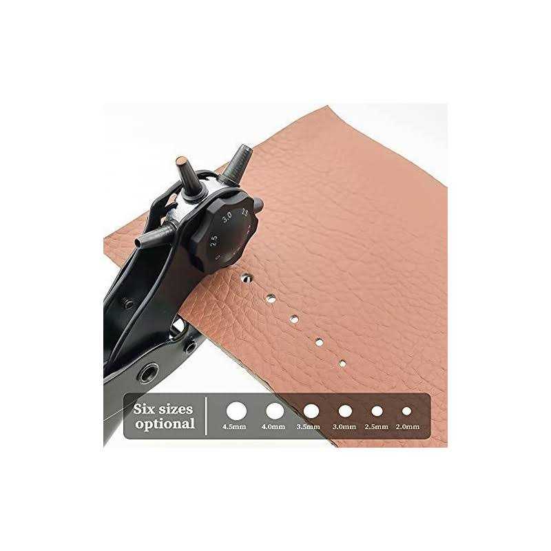 Leather Hole Punch Tool for Belt Updated Hole Sizes Puncher for Belt, Watch Band, Strap, Dog Collar, Saddle, Shoes, Fabric, DIY Home or Craft - Zenithce